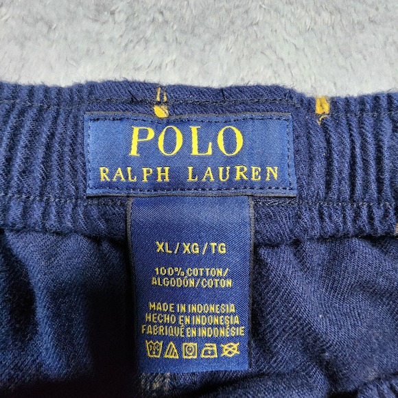 Polo Ralph Lauren Pants Mens XL Navy Cotton Lounge Sleep All Over Pony Preppy - Picture 5 of 7